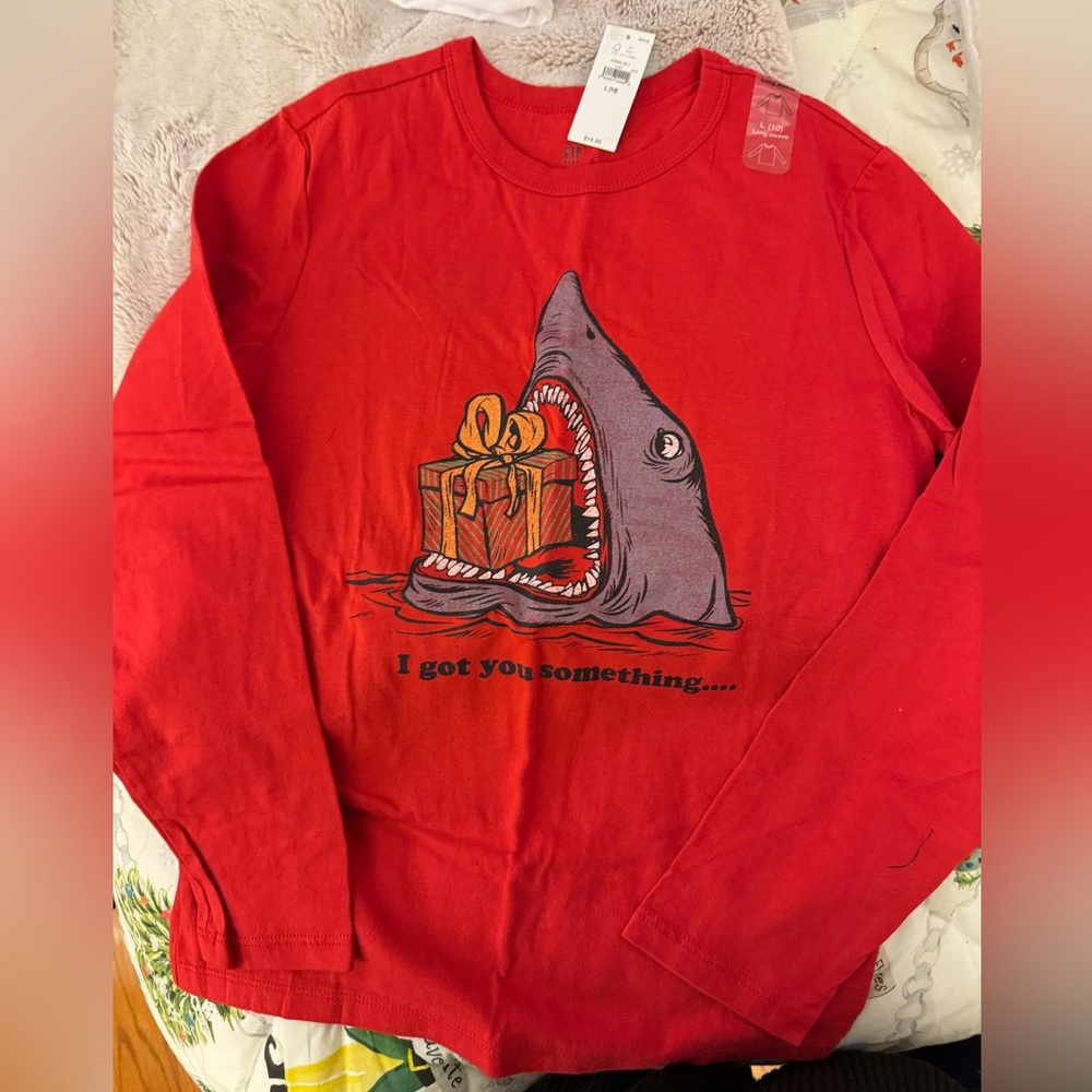 New with tags boys Christmas long sleeved shirt.